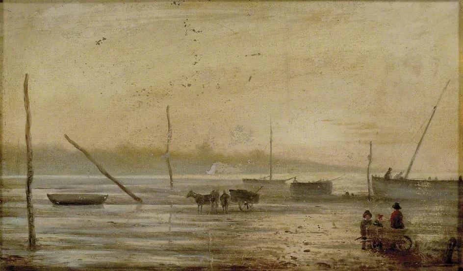 Southampton Estuary - Low Water showing the Effect of Mud, Evening, by David Charles Read, unspecified, 1830