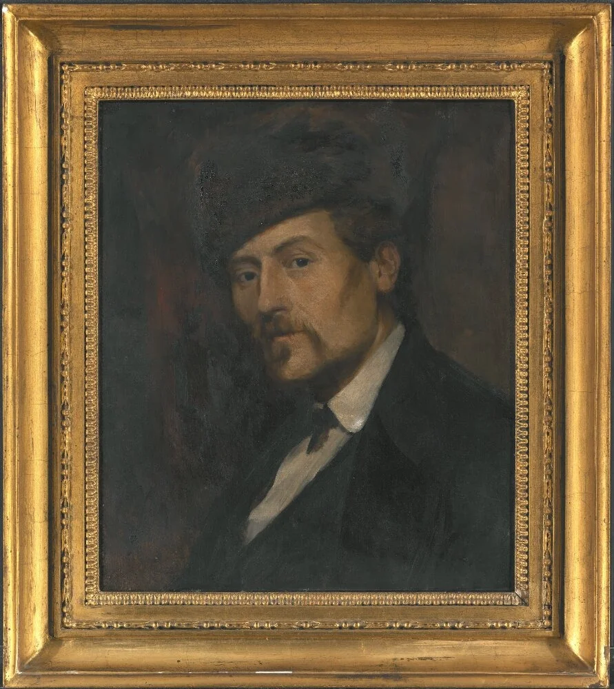Edvard Perséus (1841-1890), konstnär, tecknare, hovintendent, gift med Agnes Claesson, by Edvard Perséus, oil, 1875