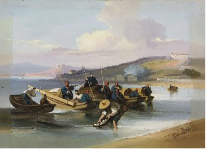 Chinese Scene, Fishermen
