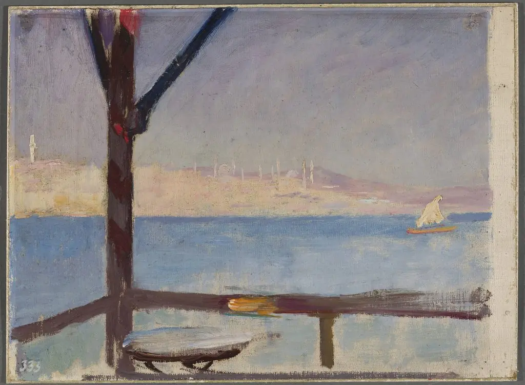 View of Constantinople from the ship. From the journey to Constantinople