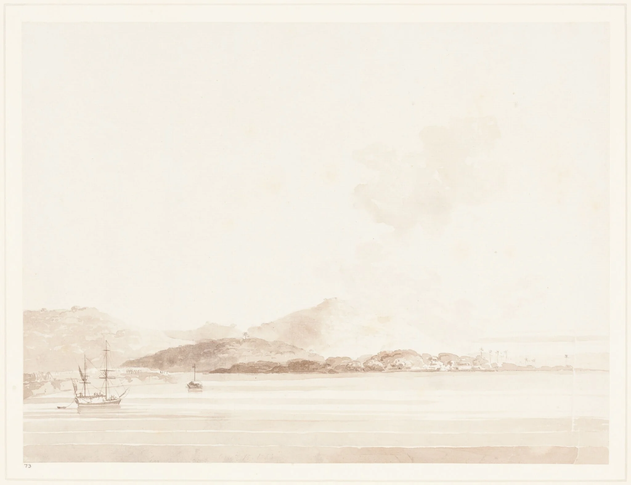 A View in India, by William Daniell, graphite, 1788