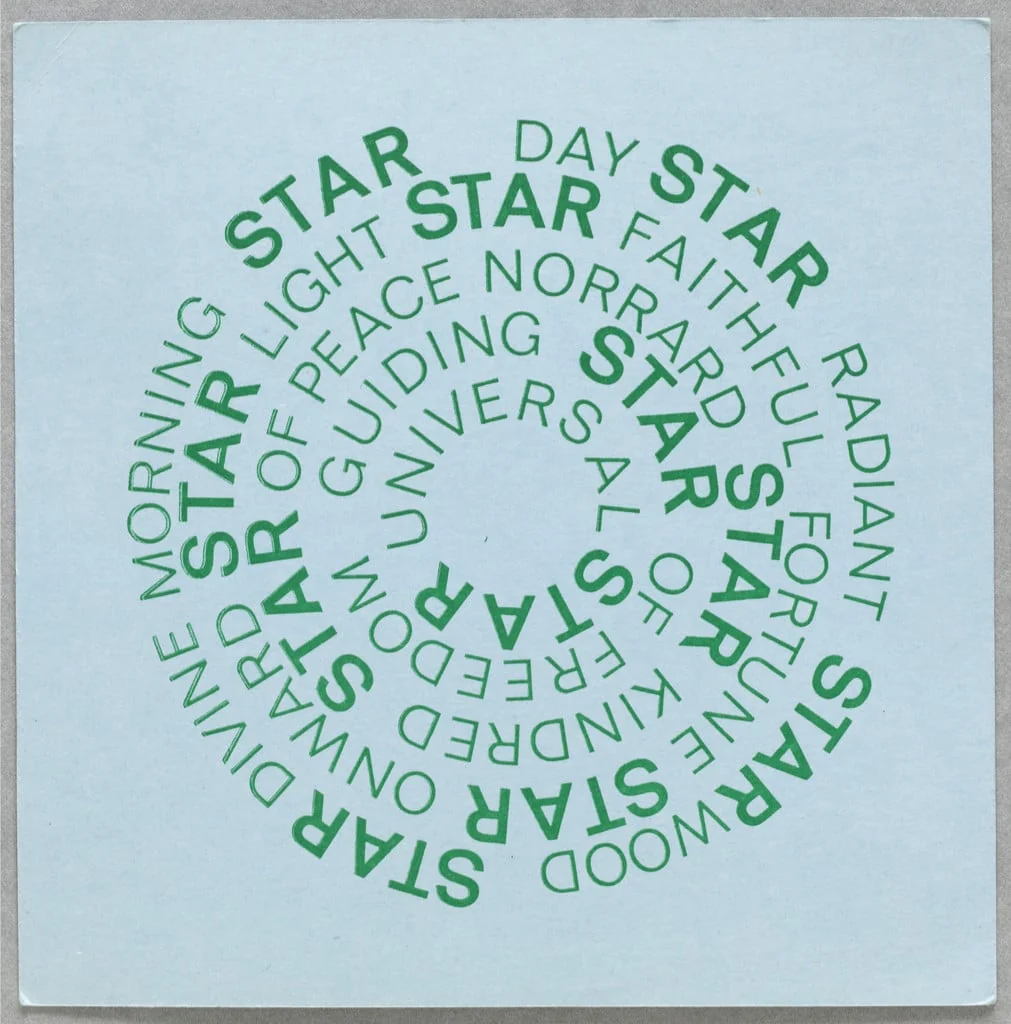 Untitled, by Ian Hamilton Finlay, 1968