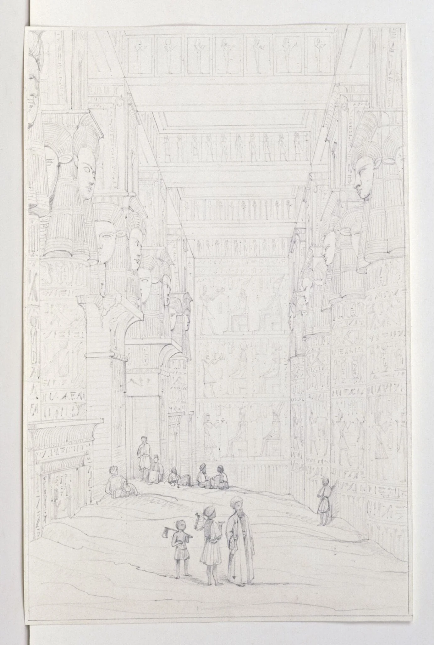 Denderah. Interior of Great Temple, by Owen Jones, 1832