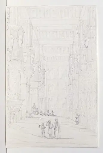 Denderah. Interior of Great Temple