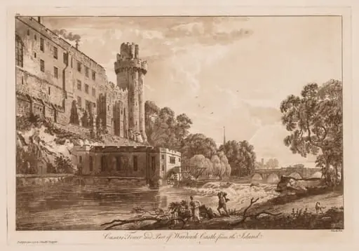 Views of Warwick Castle:  Caesar's ower and Part of Warwick Castle from the Island