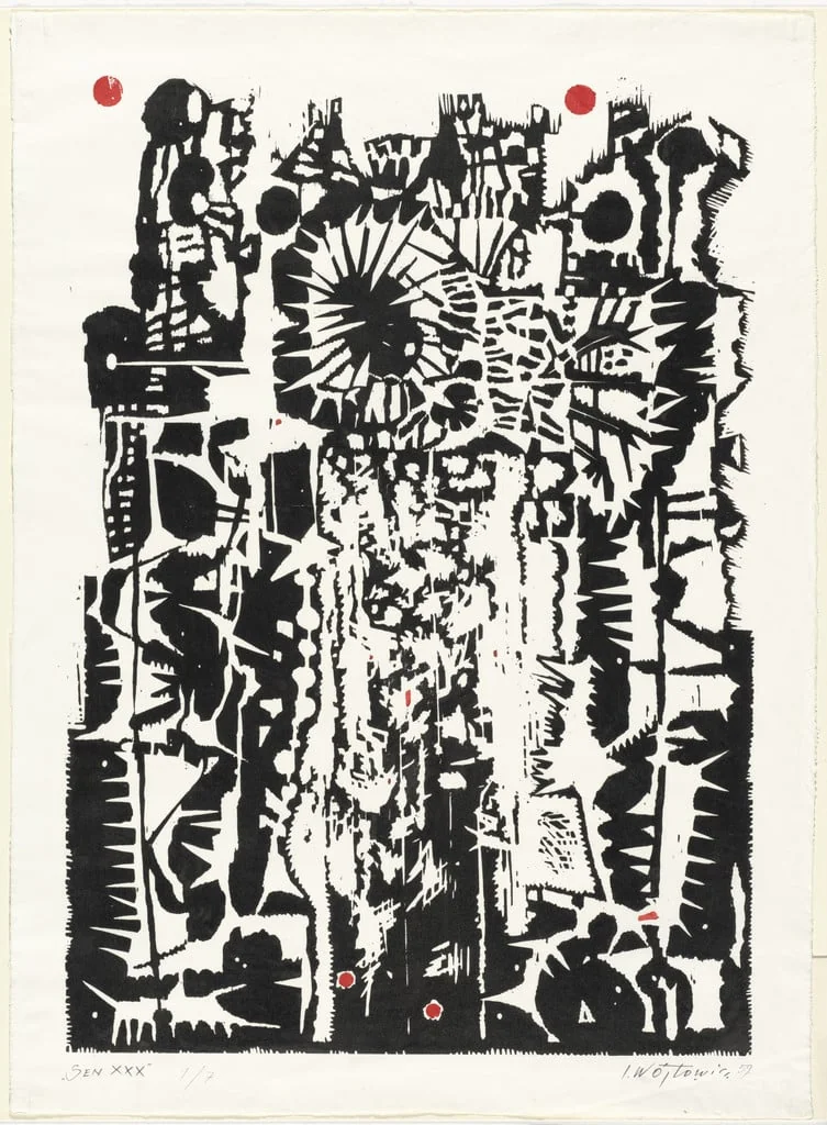 Untitled, by Stanislav Wojtowicz, ink, 1959