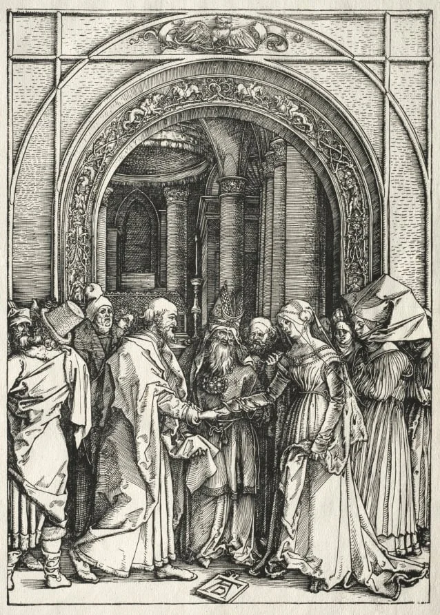 Life of the Virgin:  Marriage of the Virgin and St. Joseph, by Albrecht Dürer, 1504