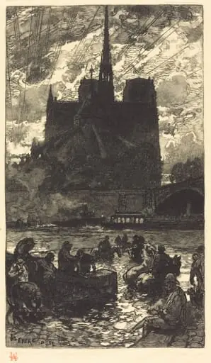 Watering-place behind Notre-Dame (L'abreuvoirderriere Notre-Dame)