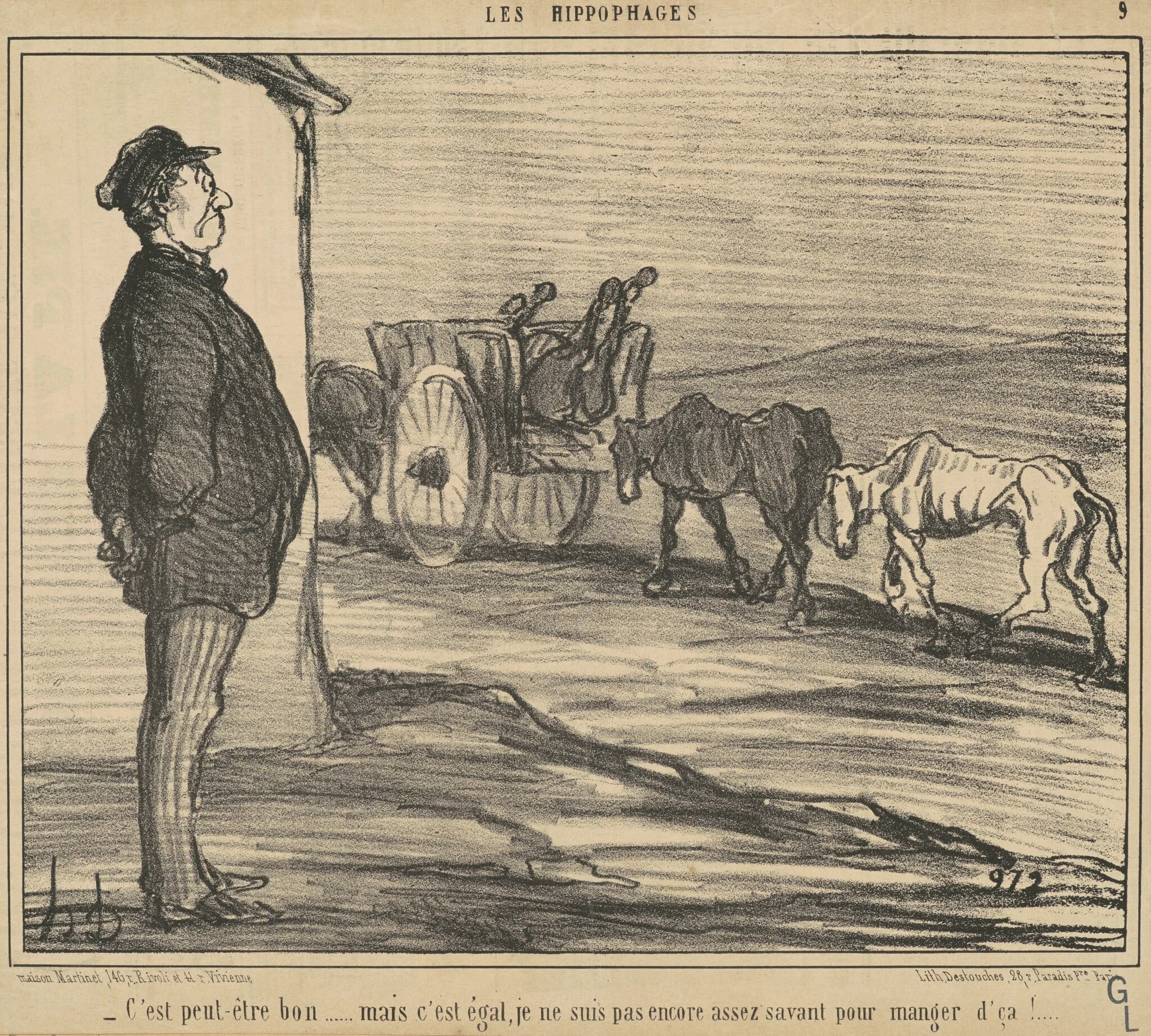 C'est peut-être bon ..., by Honoré Daumier, ink, 1856