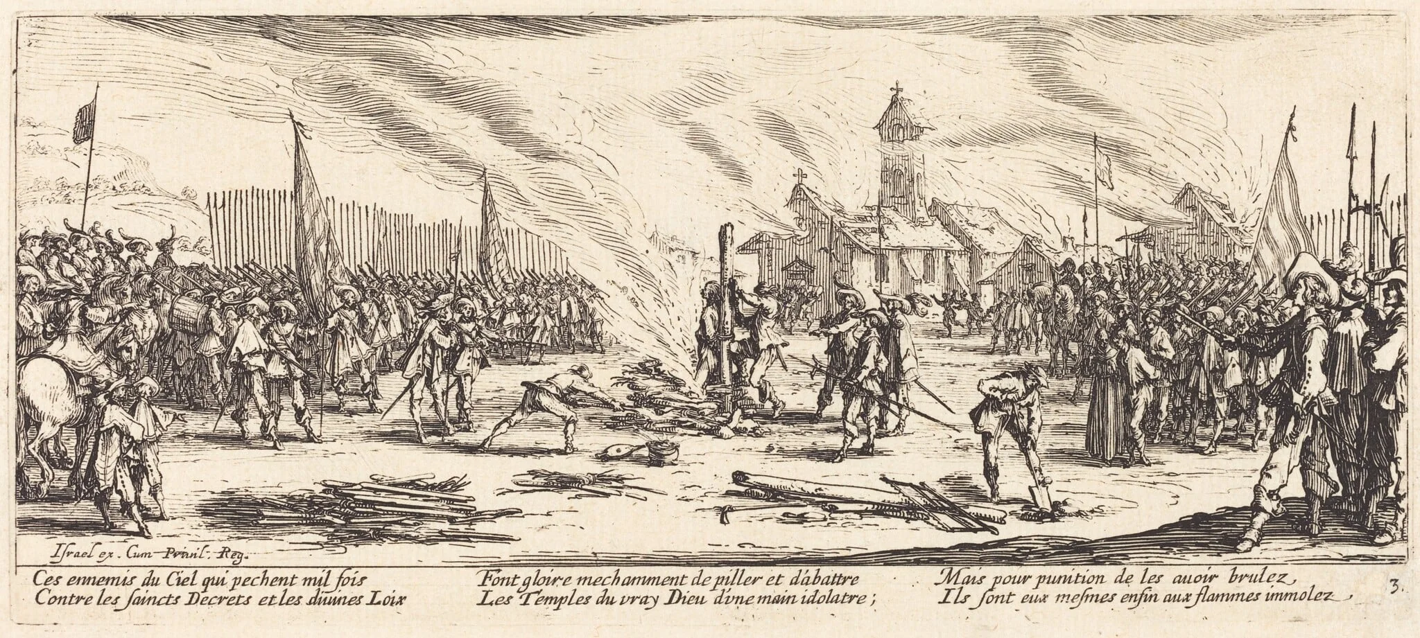 The Stake, by Jacques Callot, ink, 1633