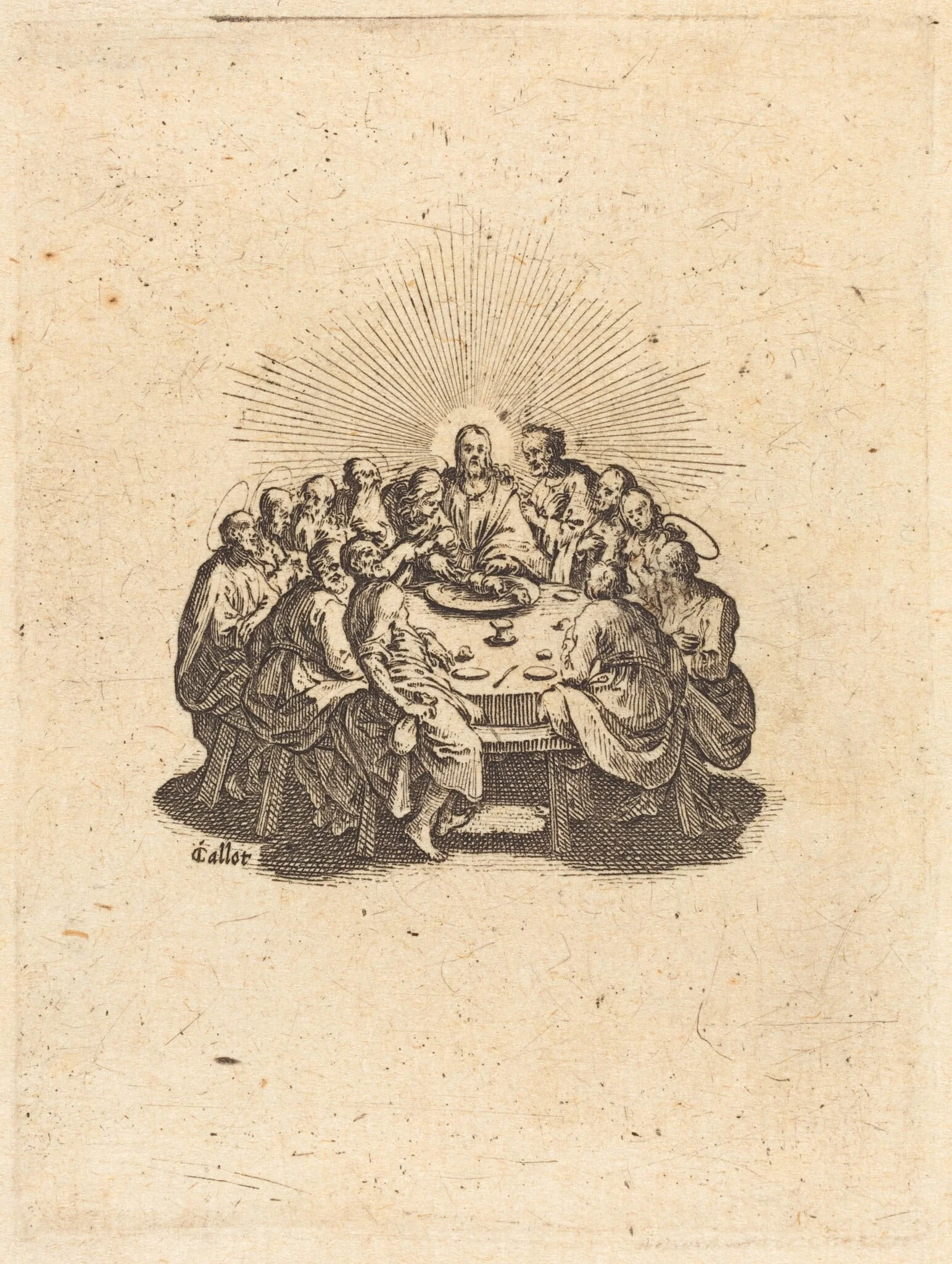 The Last Supper, by Jacques Callot, ink, 1618