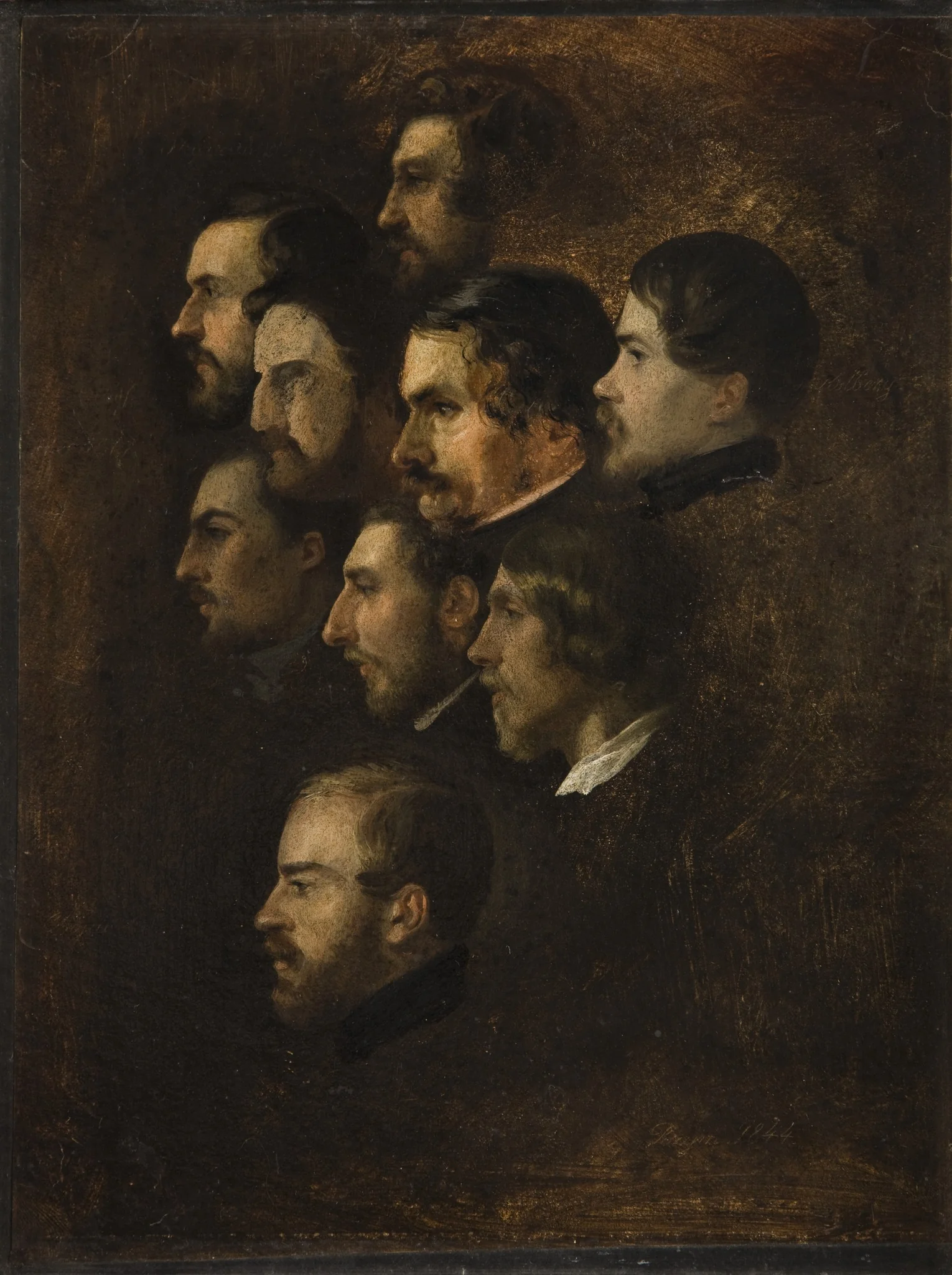 Portret kolonii polskiej w Rzymie, by Romuald Chojnacki, unspecified, 1844