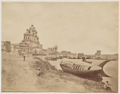 Chutter Manzil Palace, with the King's Boat in the Shape of a Fish