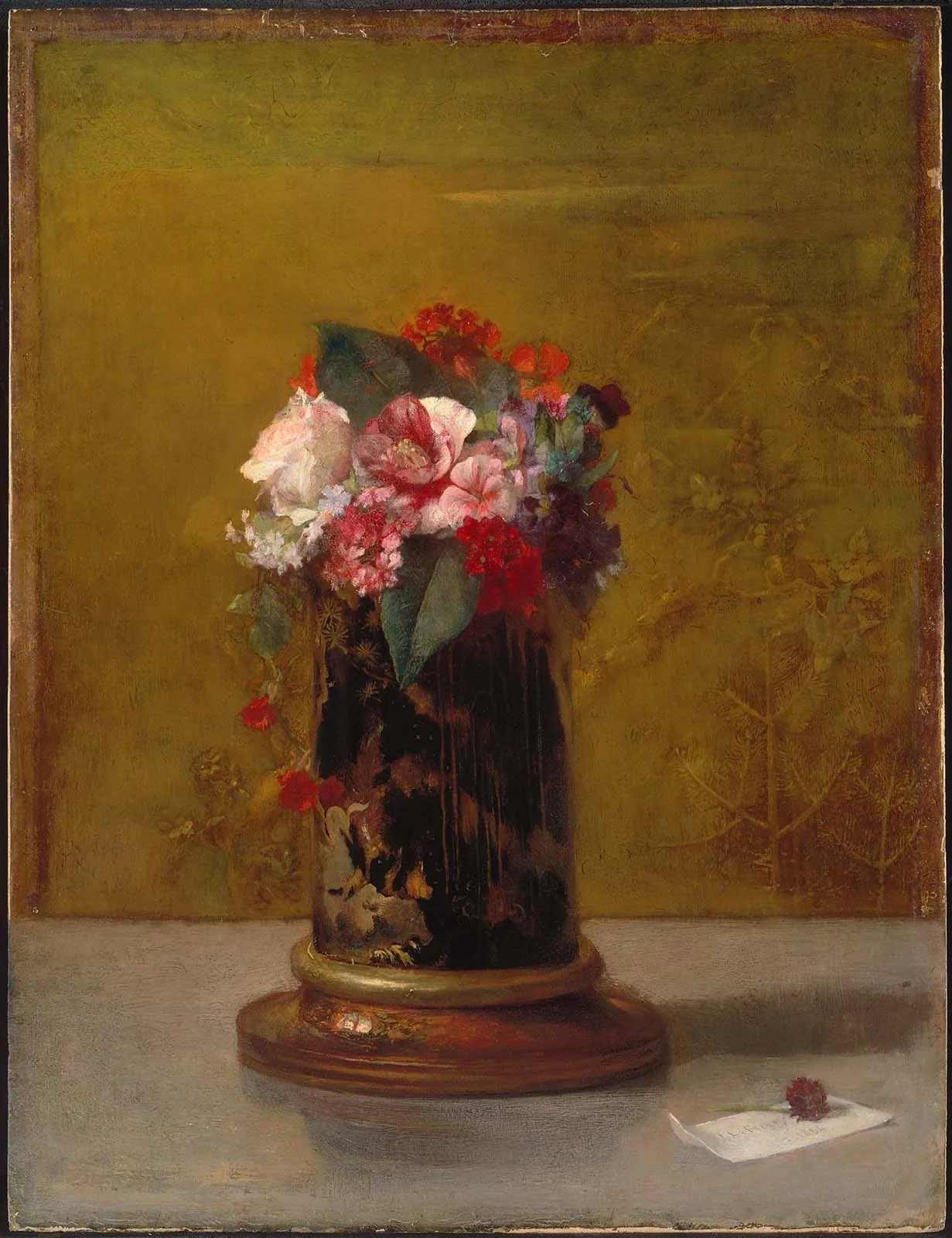 Vase of Flowers, by John La Farge, unspecified, 1864