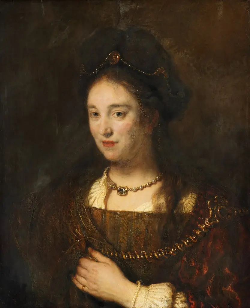 Half-figure of a woman with a beret