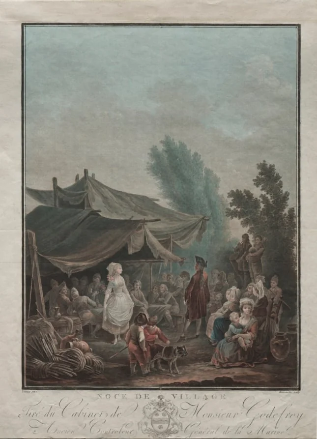 Village Wedding, by Charles-Melchior Descourtis, 1785
