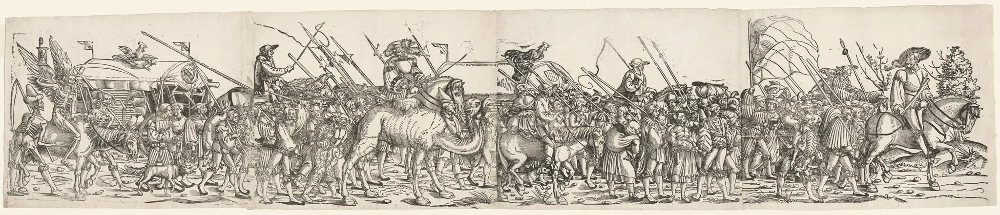 Army Train and Death, by Erhard Schön, ink, 1532
