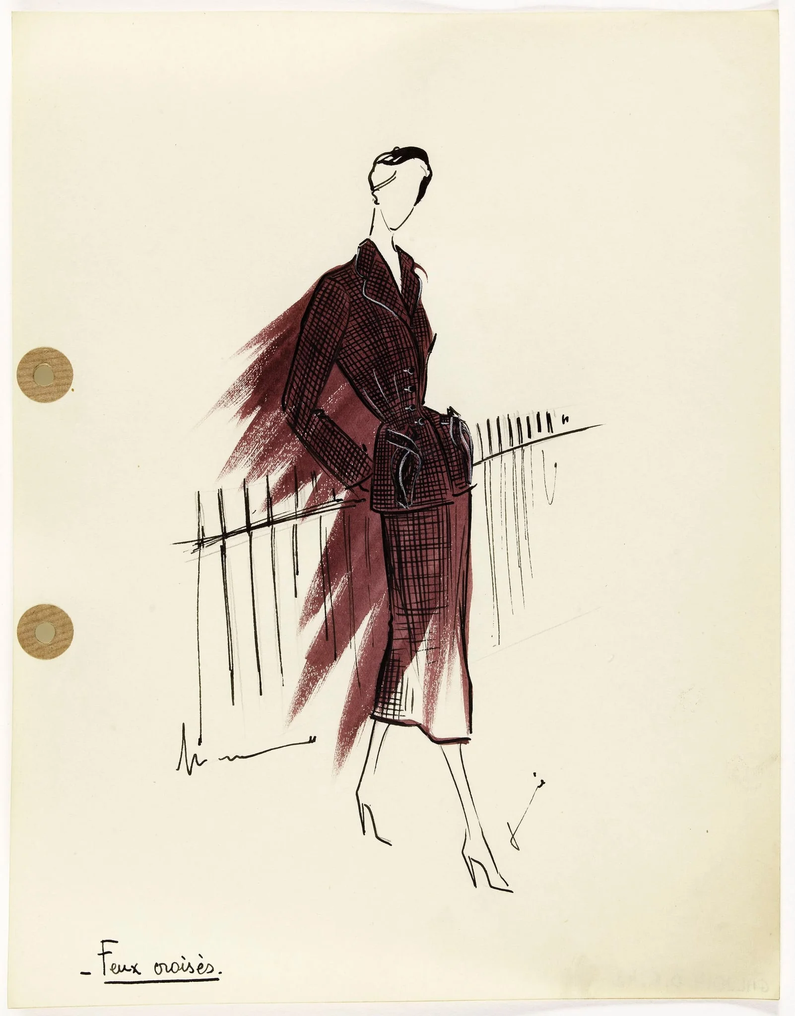'Feux croisés', by Carven, 1949