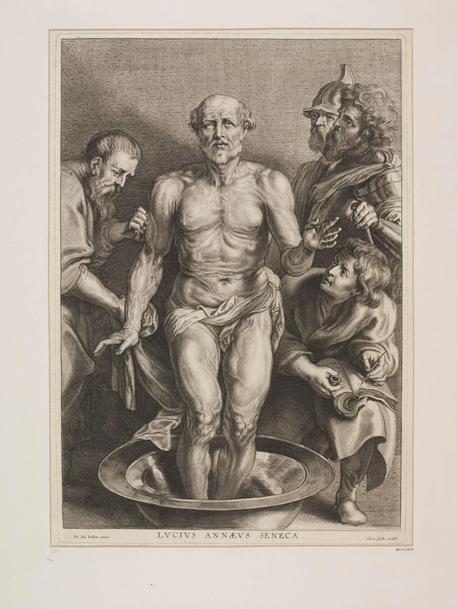 Death of Seneca, by Cornelius Galle, 1650