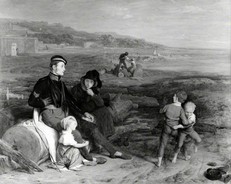 The Convalescent from Waterloo, by William Mulready, oil, 1822