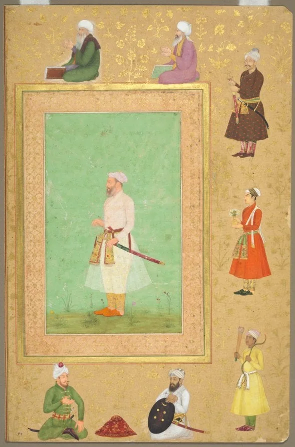 Portrait of Asaf Khan (1569–1641), from the Late Shah Jahan Album, by Unknown, unspecified, 1653