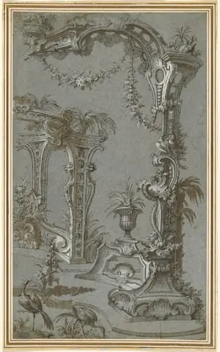A Rococo Garden Trellis and Gazebo
