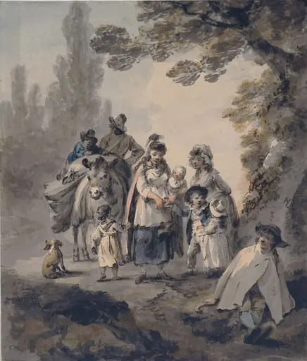 Landscape with peasants