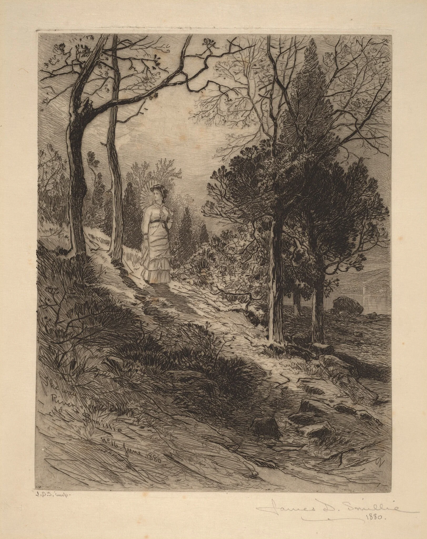 The Way to the River, by James David Smillie, ink, 1880