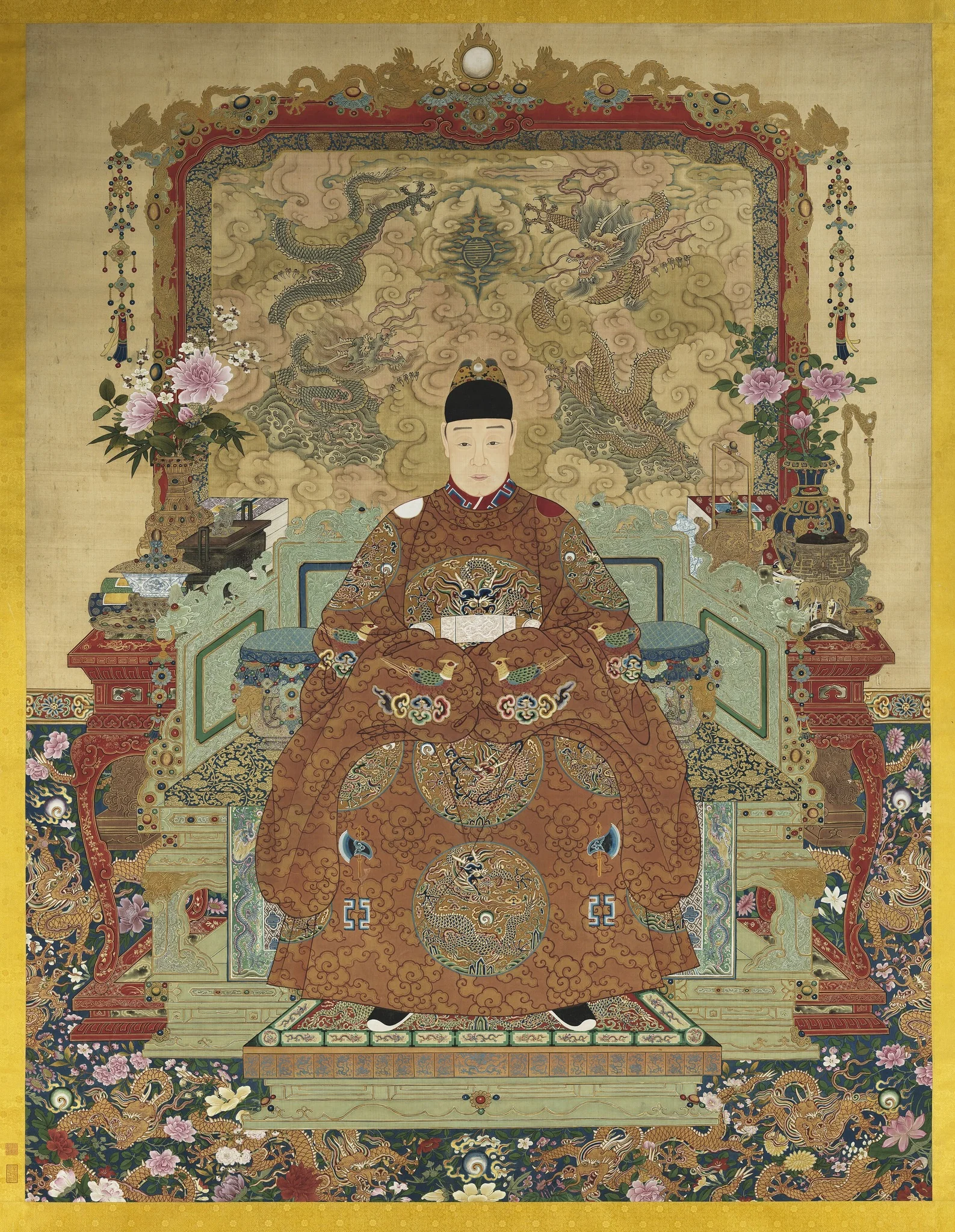Seated Portrait of Emperor Xizong, by Unknown, unspecified