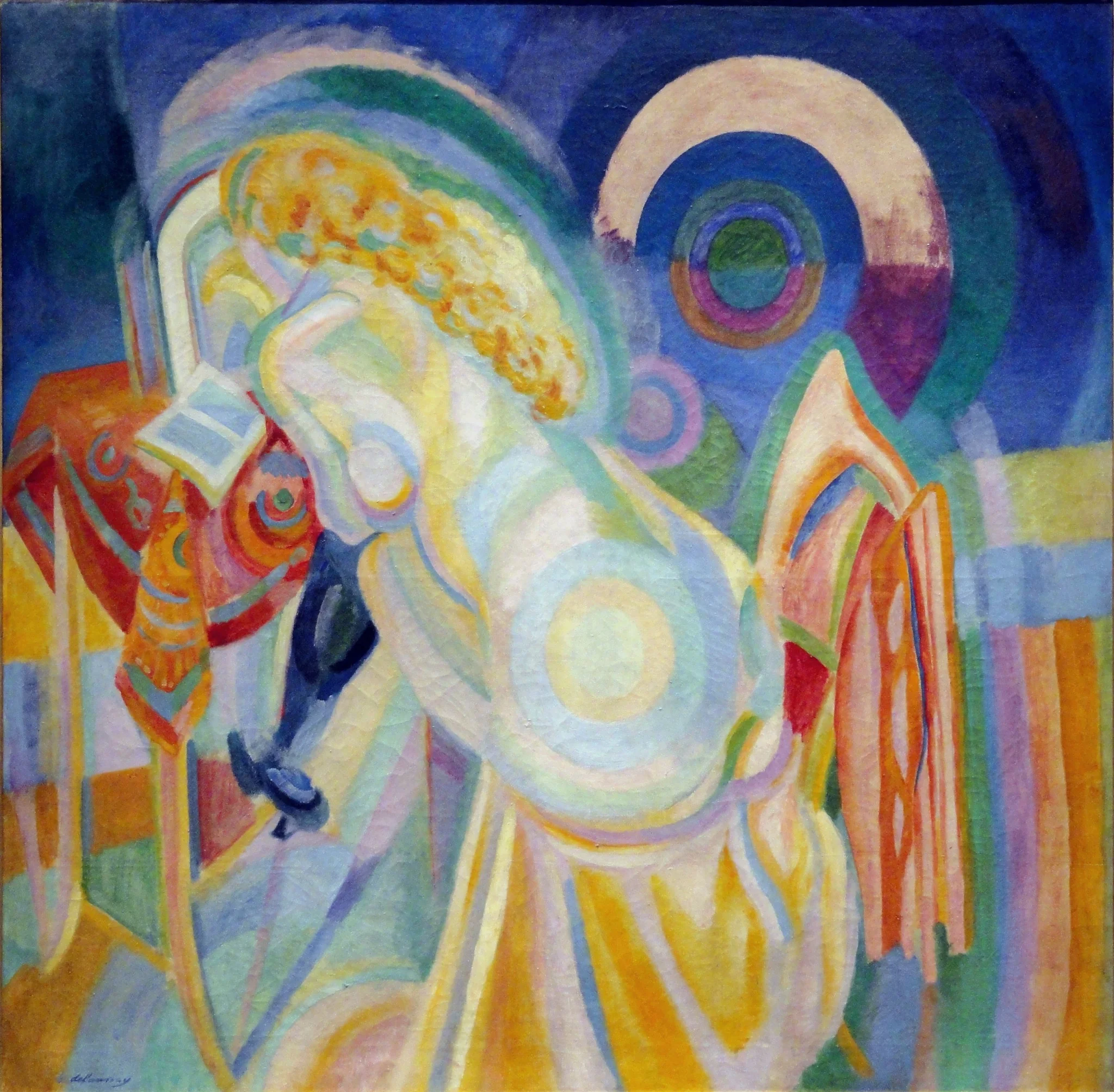 Nu à la coiffeuse, by Robert Delaunay, oil, 1915