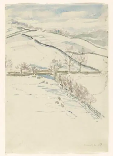 Hillside under snow