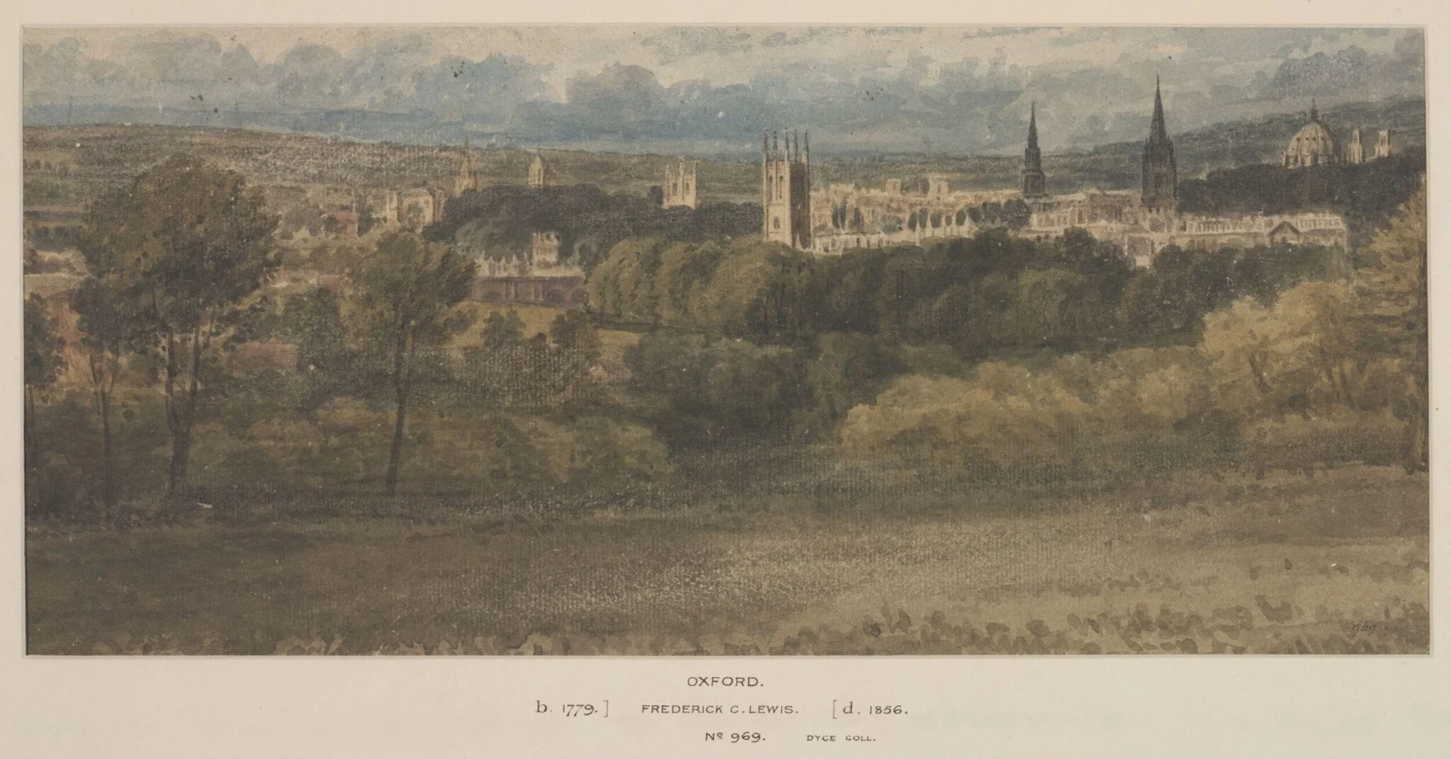 Oxford, by Frederick Christian Lewis, watercolor, 1850
