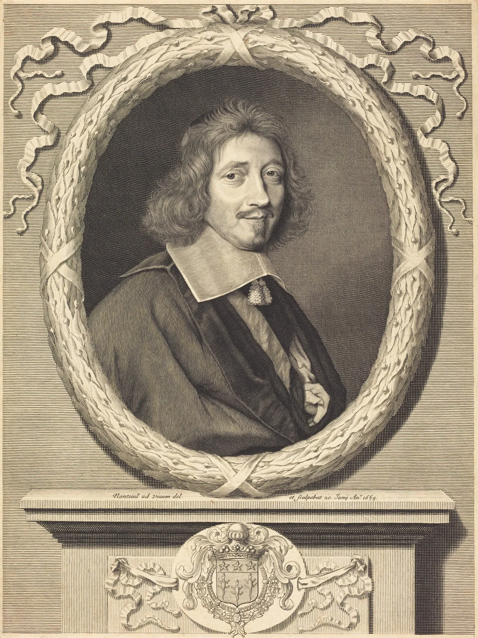 Chancellor Michel Le Tellier, by Robert Nanteuil, ink, 1659