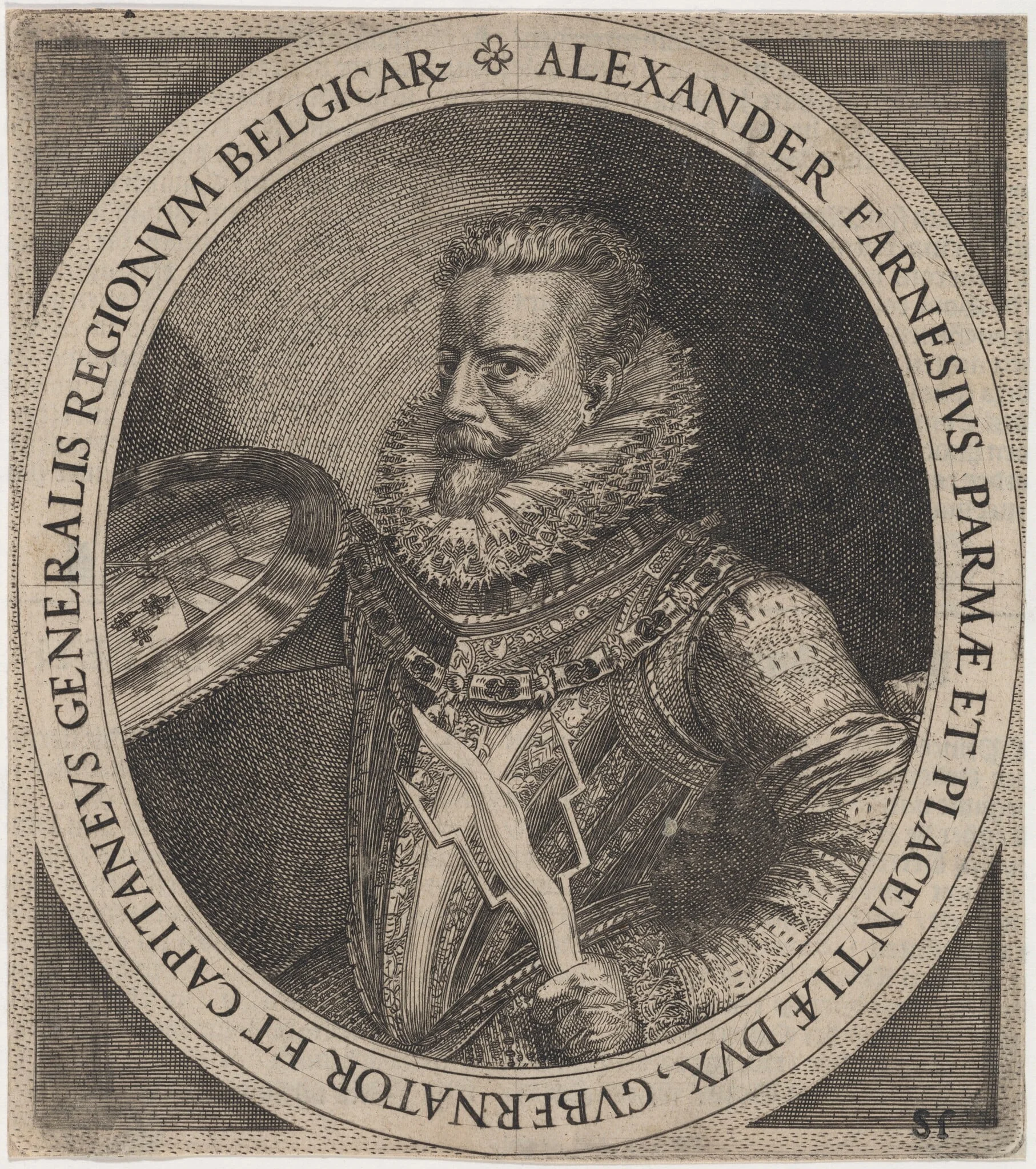 Alexander Farnese, Duke of Parma, by Unknown 19th Century, ink, 1850