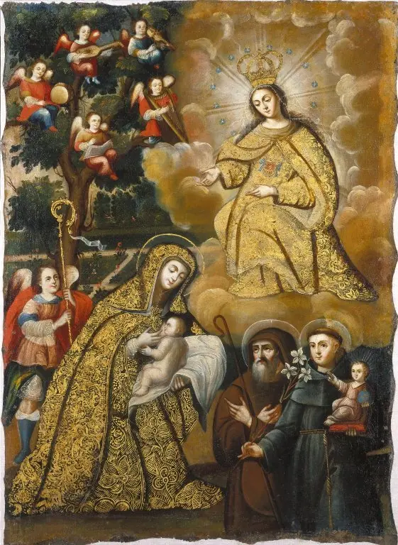 The Virgin of Mercy with Three Saints