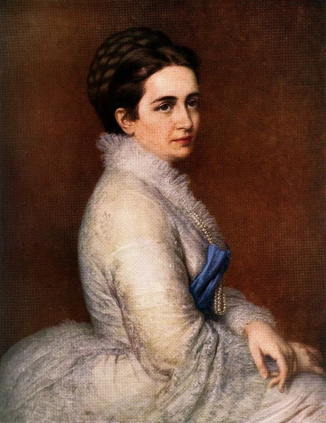 Portrait of Mrs. István Bittó, by Miklós Barabás, oil, 1874