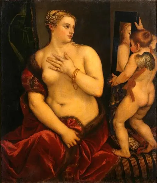 Venus looking in the mirror