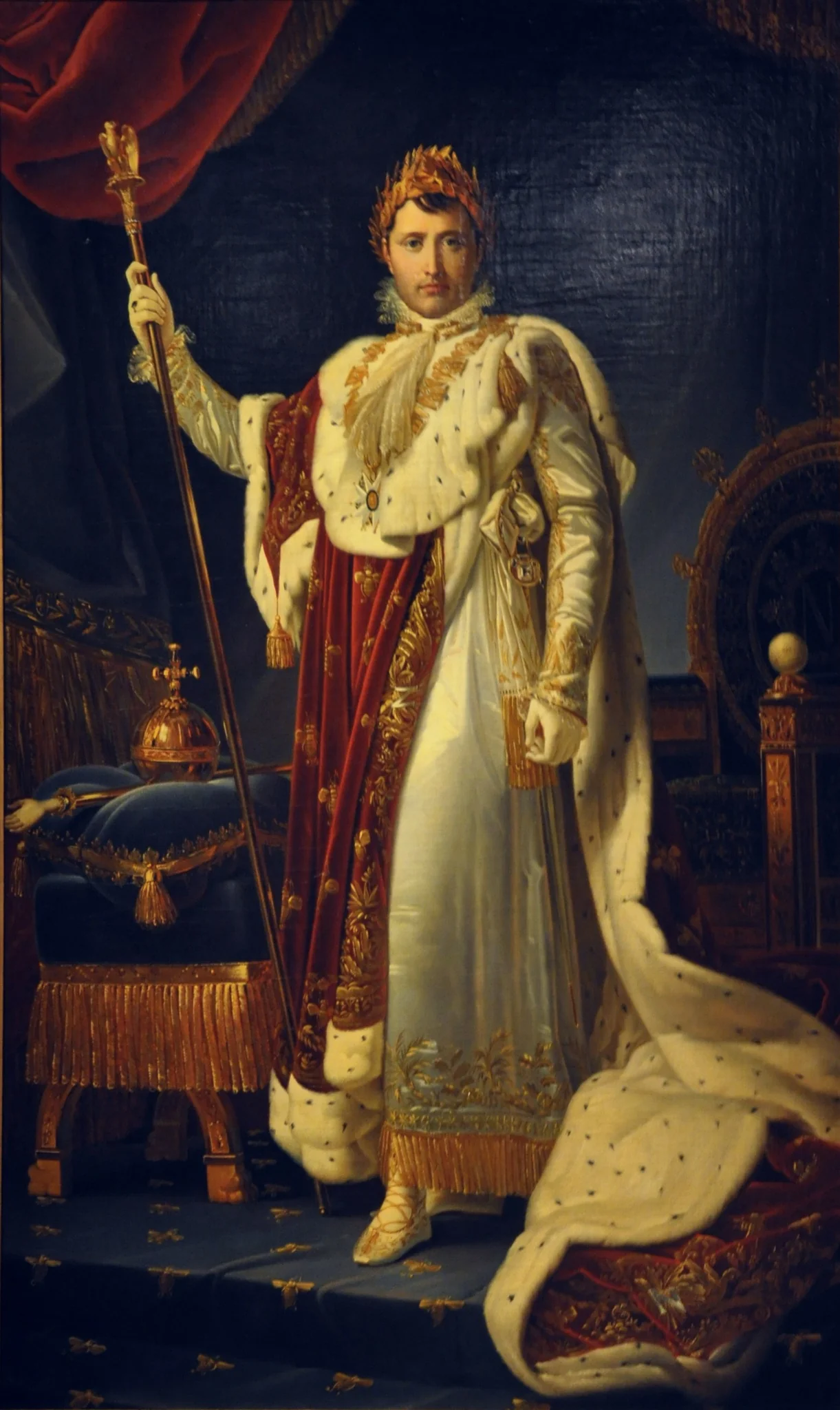 Napoleon in Coronation Robes, by Unknown, oil, 1804
