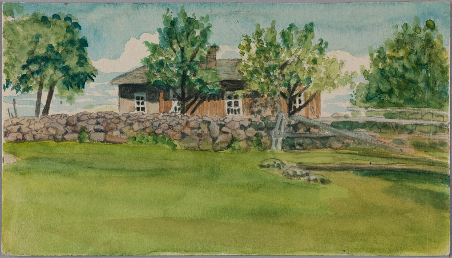 Ramsön maisemia. Maalaistalo.