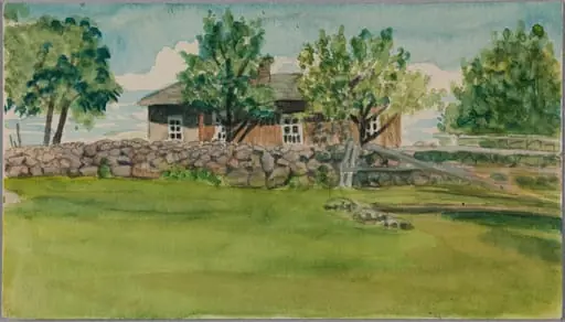 Ramsön maisemia. Maalaistalo.