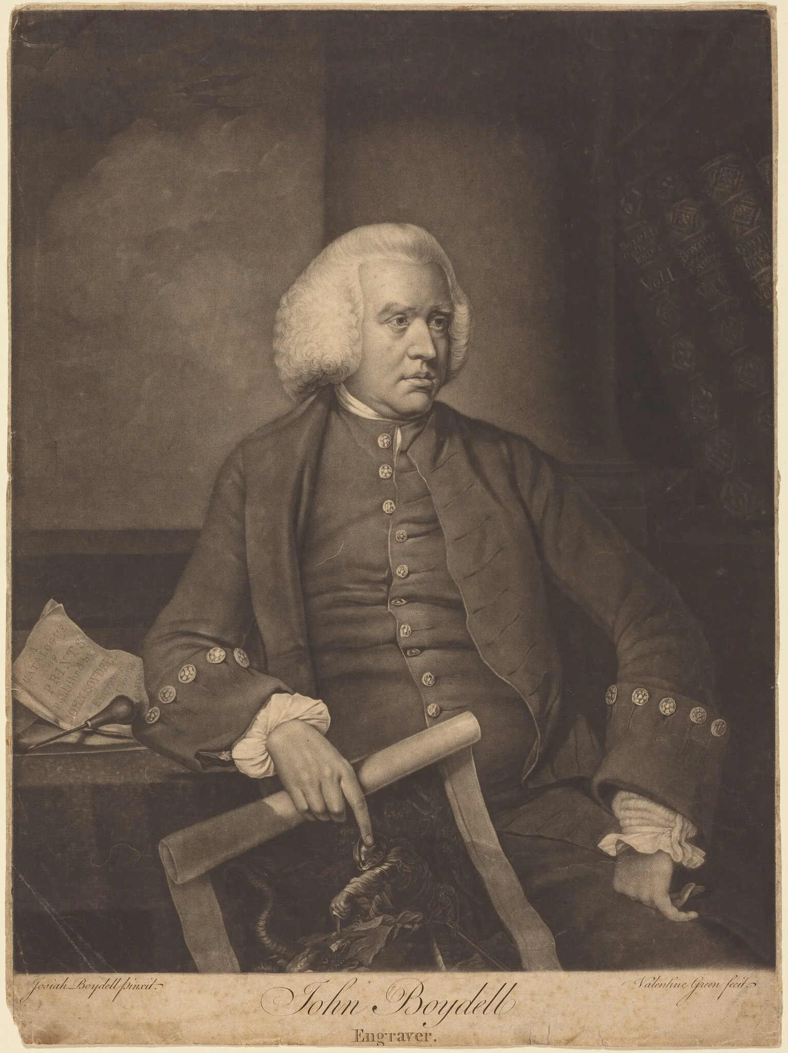 John Boydell, by Valentine Green, ink, 1772