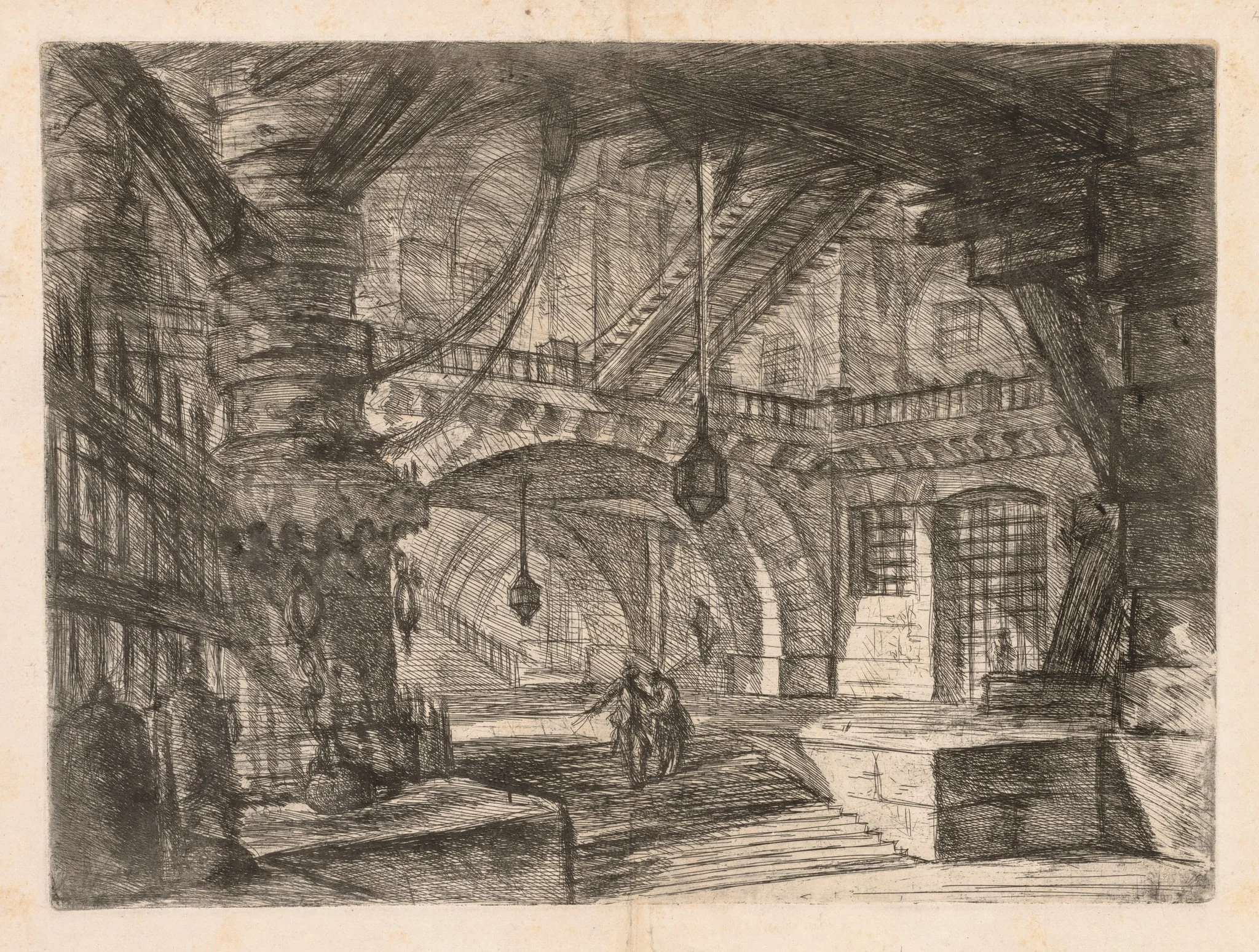 The Prisons:  A Wide Hall with Lanterns, by Giovanni Battista Piranesi, 1748