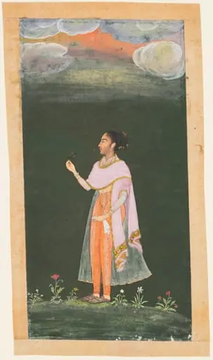 Royal Woman Holding a Flower