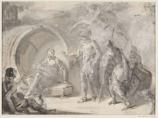 Diogenese visited by Alexander the Great