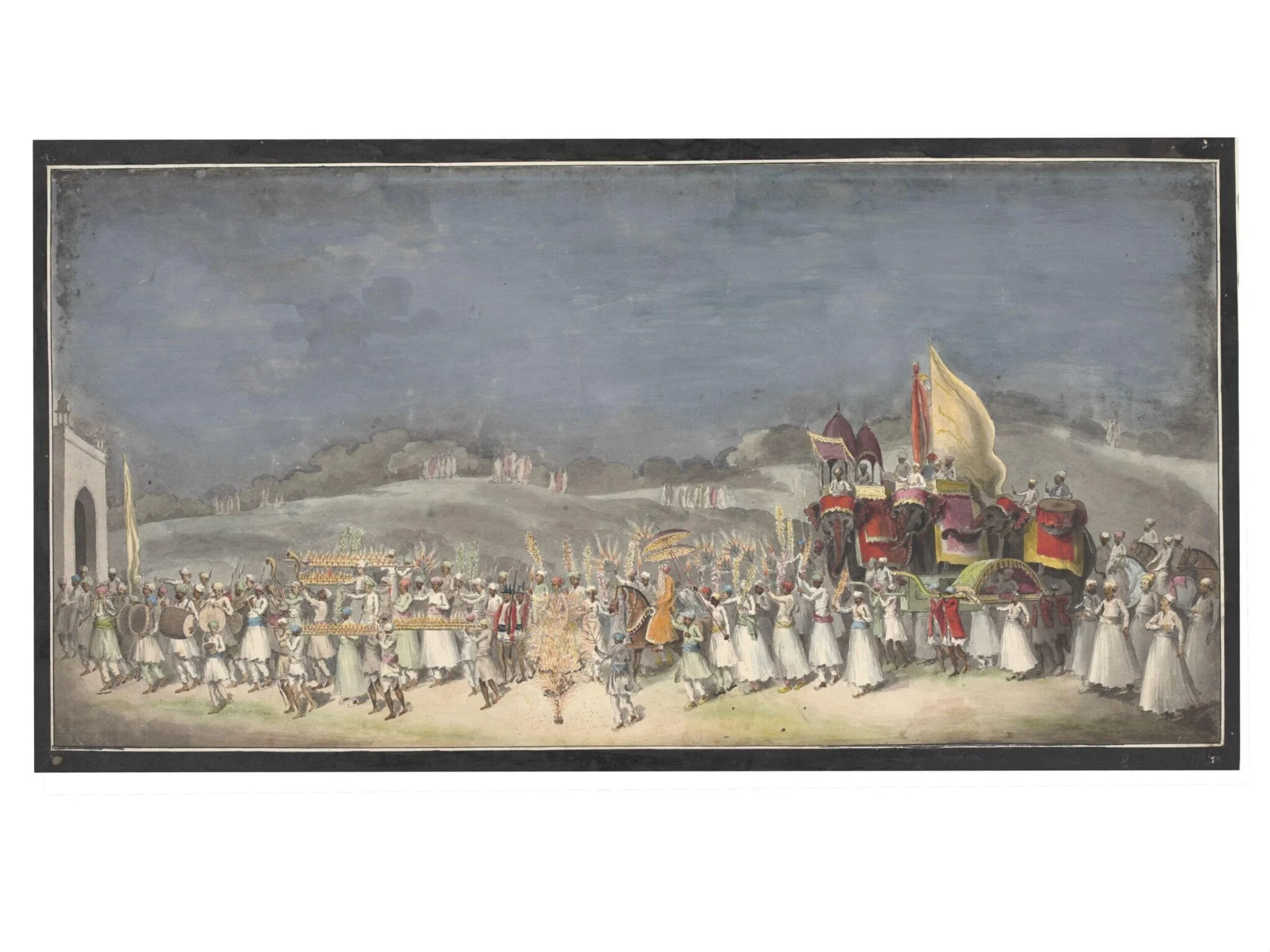 A Muslim wedding, by Unknown, paint, 1795