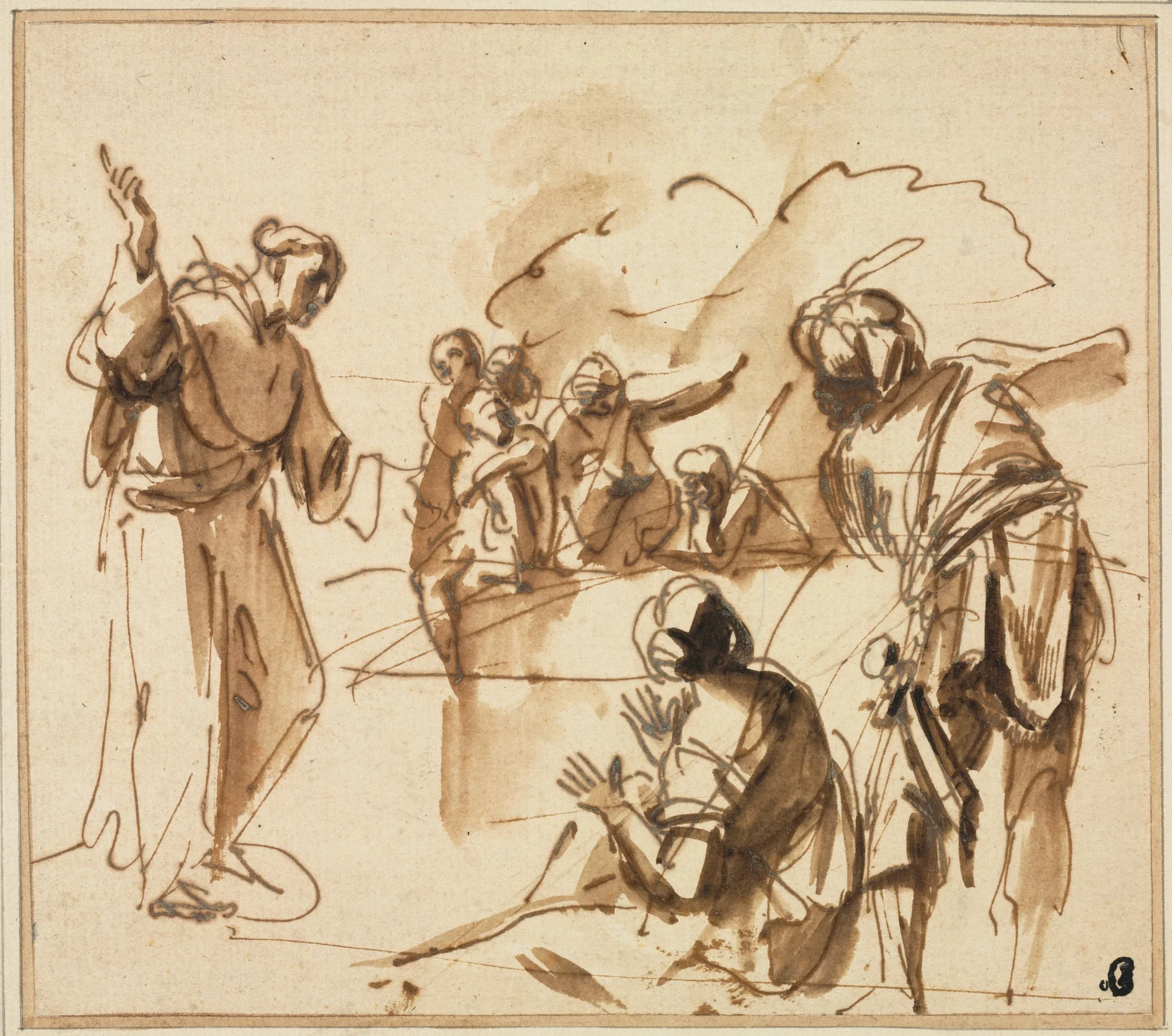 A Monk Preaching, by Pier Francesco Mola, 1648