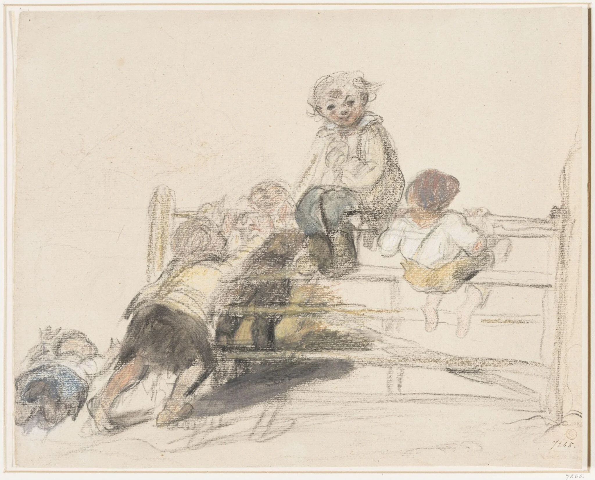 Sketch for 'Happy as a King', by William Collins, 1833
