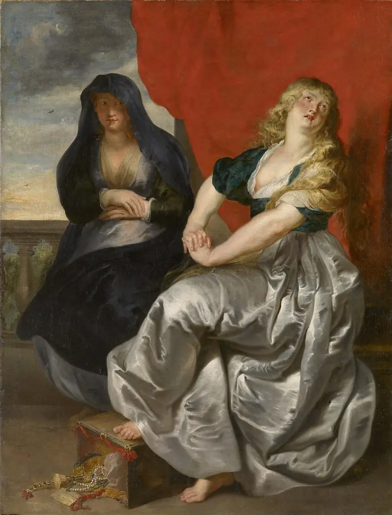 Penitent Maddalene with her sister Martha