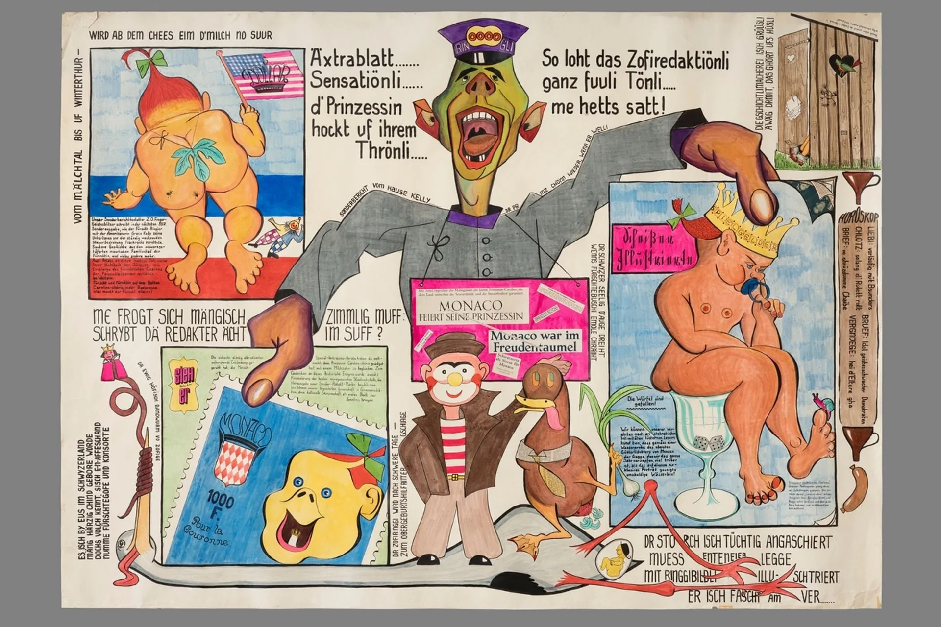 Fasnachtshelge "Caroline von Monaco", by Max Rickenbacher-Hufschmid, 1957