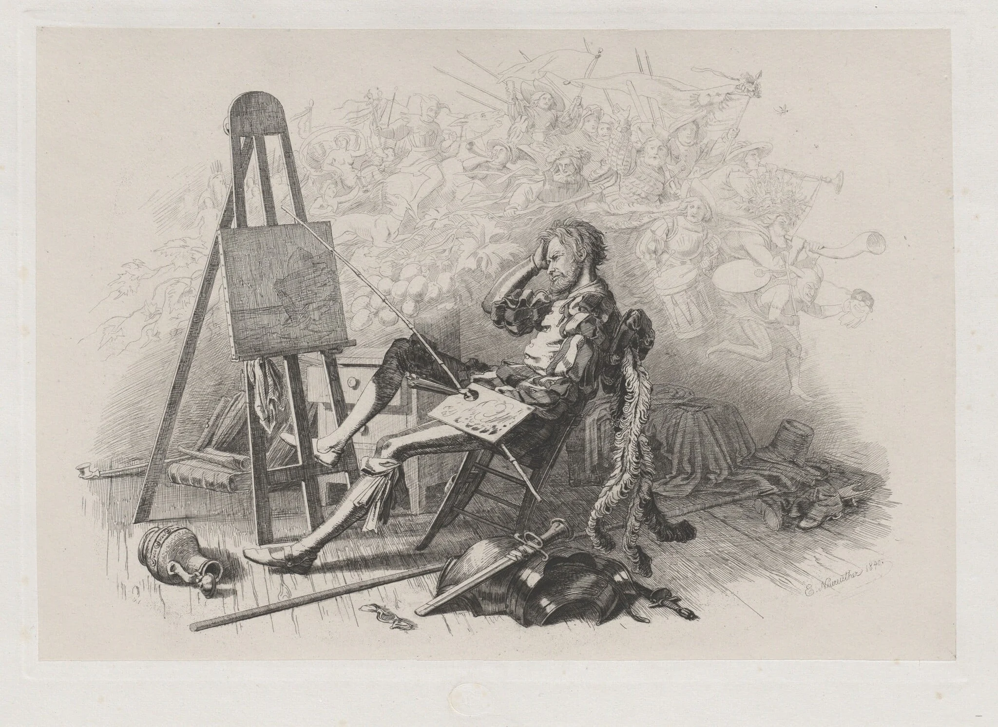 Morning after the Masked Ball: Emil Theodor Richter at His Easel